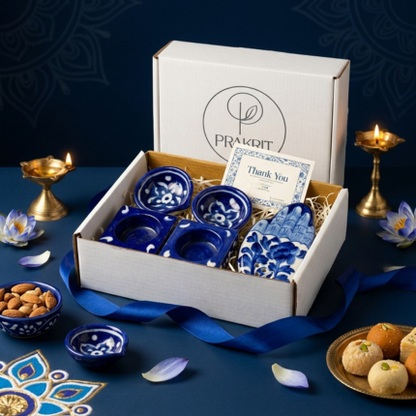 The Complete Ritual Set — Diya, Tealight & Incense Holder