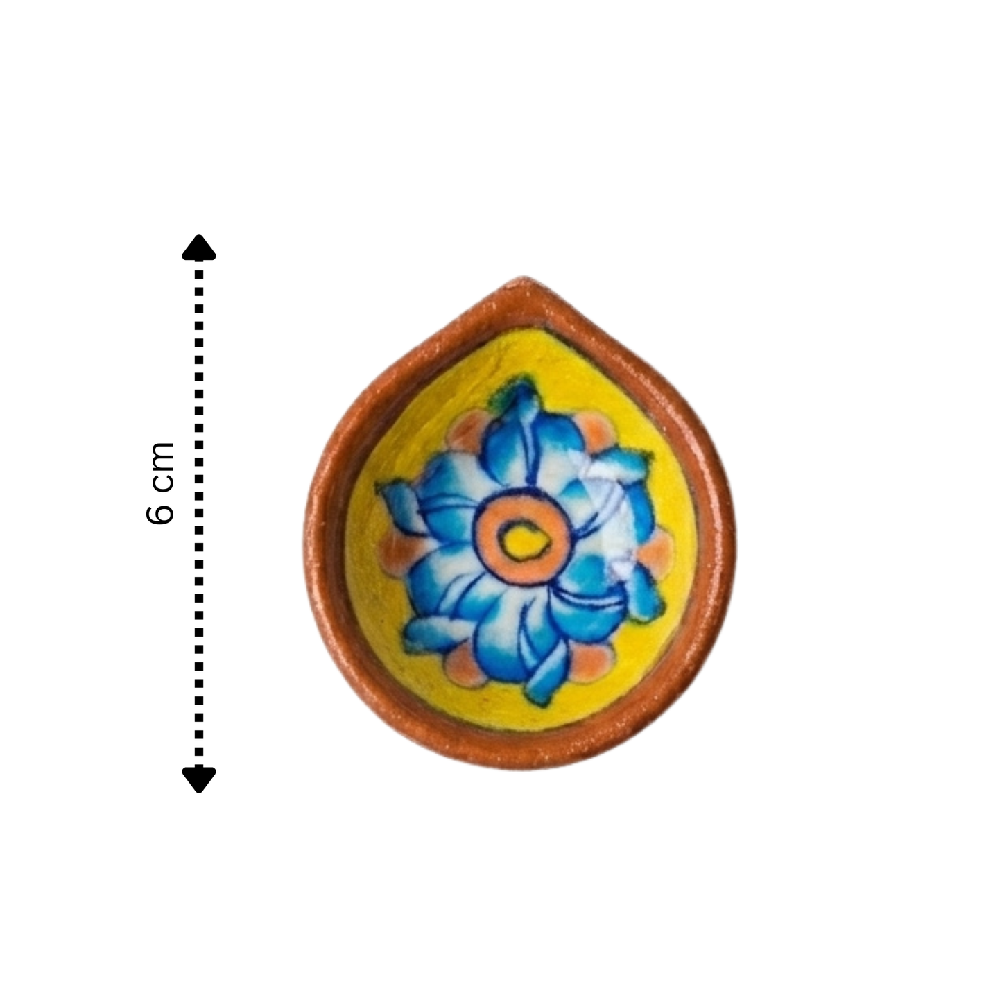 Hand-Painted Floral Diya