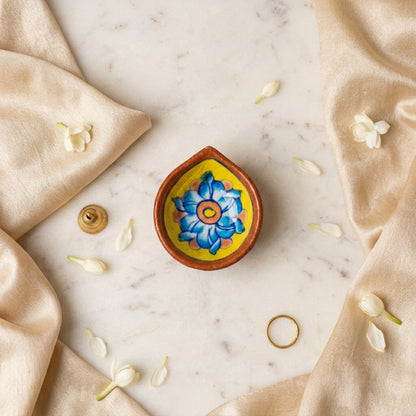 Hand-Painted Floral Diya